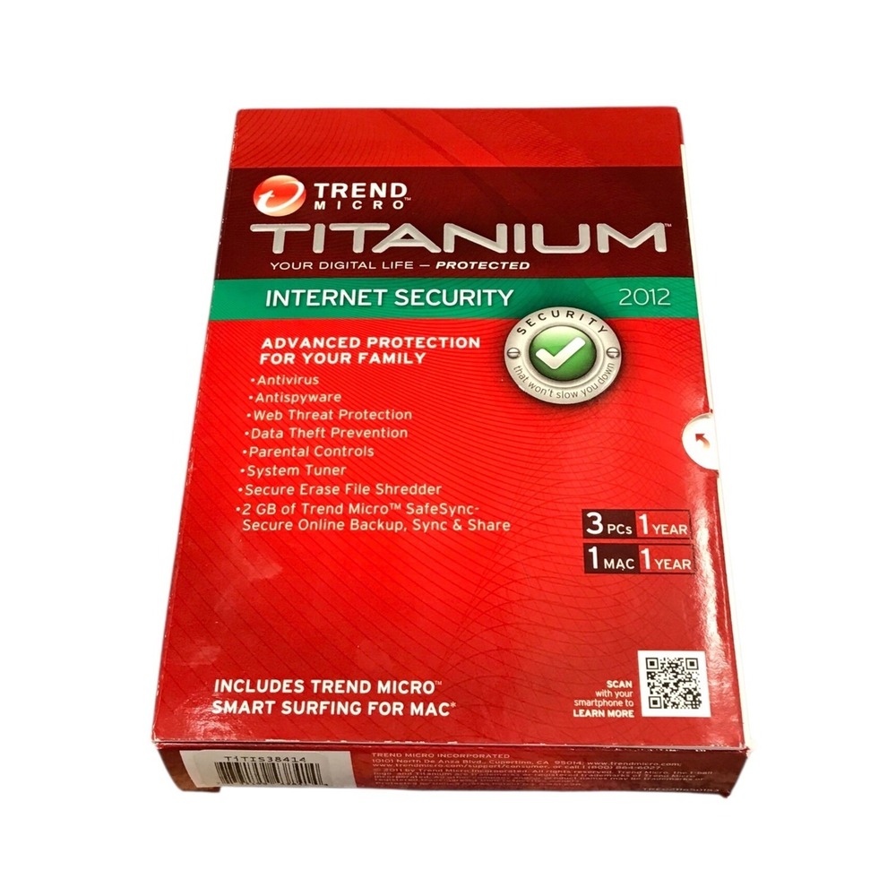 New! Trend Micro‎ Titanium "Internet Security" (2012) [3 PC/1 MAC (1 Year)]